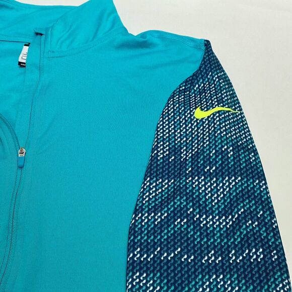 Nike Pro Hyperwarm 1/2 Zip Thermal Pullover Women’s Large Blue Nordic Thumbholes - Picture 5 of 11